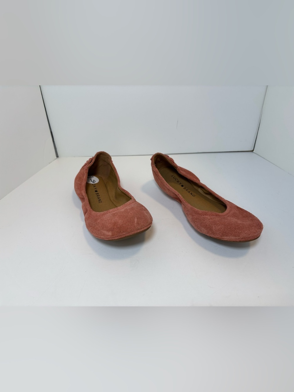 Lucky Brand pink suede ballet flats-size 6